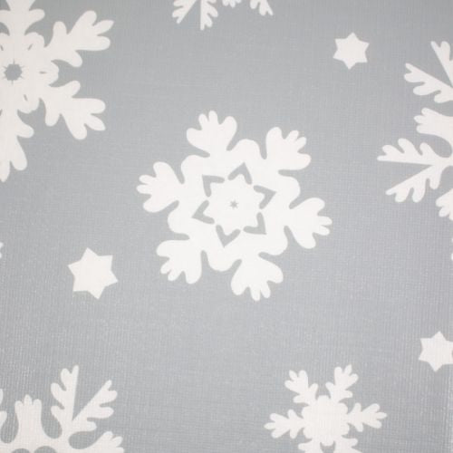 Christmas Tablecloth 132cm x 178cm Assorted Designs Christmas Tableware FabFinds Grey Snowflake  