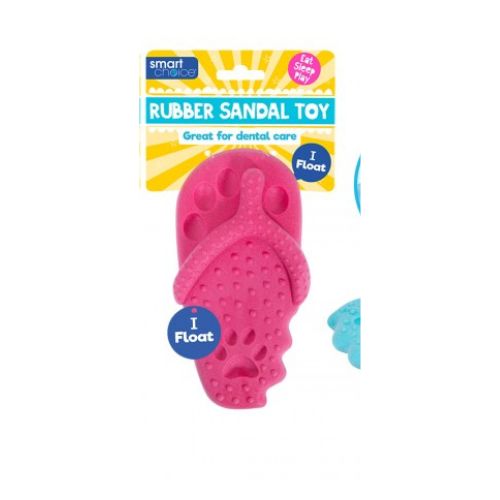 Smart Choice Floating Rubber Foam Sandal Dog Toys Assorted Colours Dog Toy Fabfinds Pink  