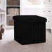 Ribbed Foldable Storage Box Assorted FabFinds 38X38X38 Black