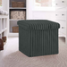 Ribbed Foldable Storage Box Assorted FabFinds 38X38X38 Charcoal