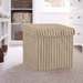 Ribbed Foldable Storage Box Assorted FabFinds 38X38X38 Mink