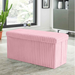 Ribbed Foldable Storage Box Assorted FabFinds 76X35X35 Pink