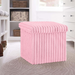 Ribbed Foldable Storage Box Assorted FabFinds 38X38X38 Pink