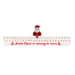 Santa Countdown Wooden Board Sign 39cm x 5cm Christmas Decoration FabFinds