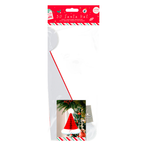 Christmas Honeycomb Santa Hat Decoration 30cm Christmas Decoration FabFinds