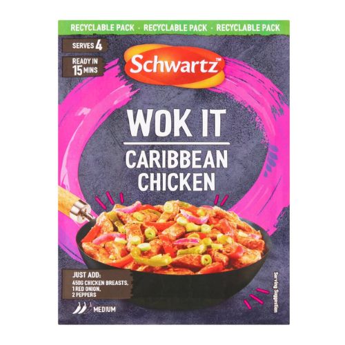 Schwartz Wok It Caribbean Chicken 35g Cooking Ingredients schwartz   