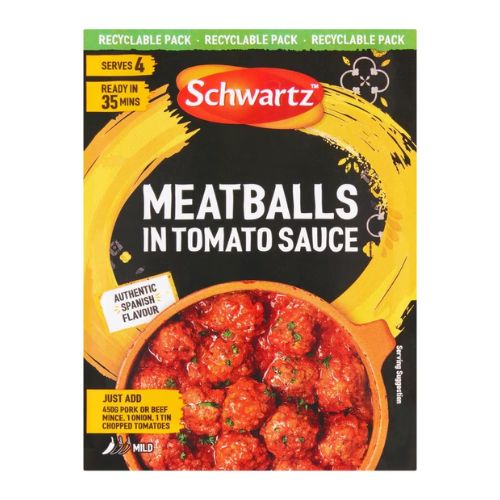 Schwartz Spanish Meatballs In Tomato Sauce Recipe Mix 30g Cooking Ingredients schwartz   