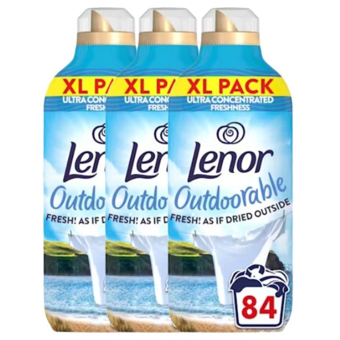 Lenor Outdoorable Fabric Conditioner Sea Breeze Stroll Assorted Laundry - Fabric Conditioner Lenor 84 Wash 3