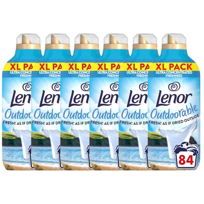 Lenor Outdoorable Fabric Conditioner Sea Breeze Stroll Assorted Laundry - Fabric Conditioner Lenor 84 Wash 6