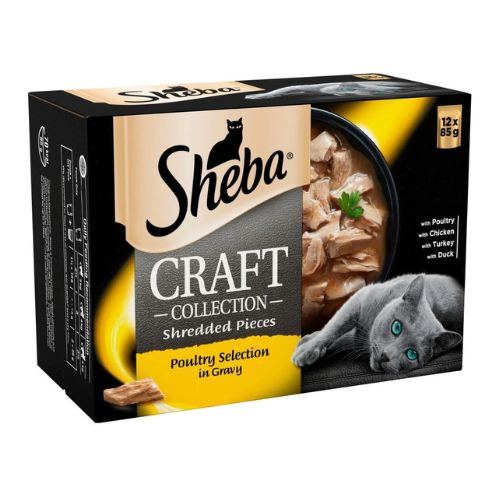 Sheba Craft Collection Poultry Selection In Gravy 12 x 85g Cat Food & Treats Sheba   