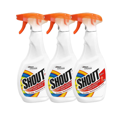 Mr Muscle Shout Stain Remover Spray 500ml Assorted Packs Laundry - Stain Remover Mr Muscle Pack of 3