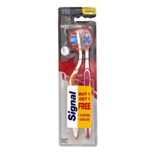 Signal Medium Deep Clean Toothbrushes 2 Pack Toothbrushes Signal   