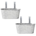 Silver Geo Over Fence Hanging Basket 26.5cm Assorted Packs Plant Pots & Planters FabFinds Pack of 2