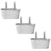 Silver Geo Over Fence Hanging Basket 26.5cm Assorted Packs Plant Pots & Planters FabFinds Pack of 3