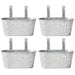 Silver Geo Over Fence Hanging Basket 26.5cm Assorted Packs Plant Pots & Planters FabFinds Pack of 4