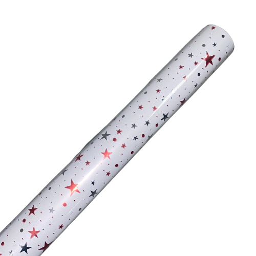 Silver & Red Stars Christmas Wrapping Paper 3M Christmas Wrapping & Tissue Paper FabFinds   