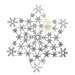 Silver & White Acrylic Snowflake Hanging Decoration 32cm Christmas Decoration FabFinds Silver
