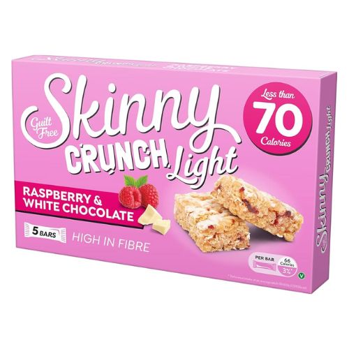 Skinny Crunch Light Raspberry & White Chocolate 5 x 19g Biscuits & Cereal Bars skinny bars   