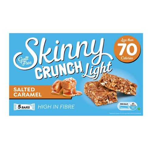Skinny Crunch Salted Caramel Light 5 x 19g Biscuits & Cereal Bars skinny crunch   