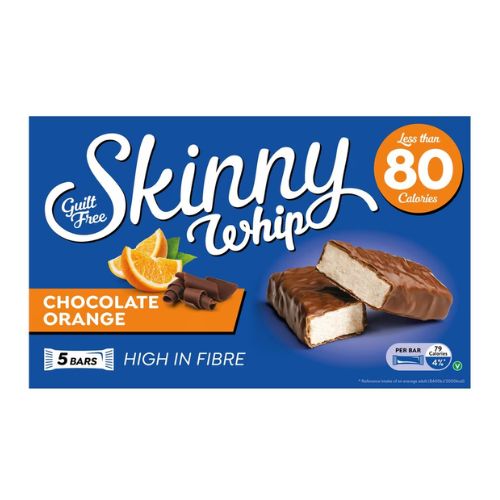 Skinny Whip Chocolate Orange Snack Bars 5pk 25g Chocolates skinny bars   