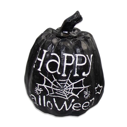 Slogan Pumpkin Ornament Assorted Slogans Halloween Decorations Gem Imports Happy Halloween  