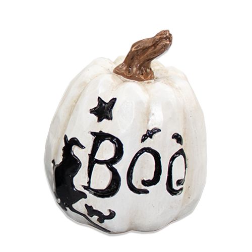 Slogan Pumpkin Ornament Assorted Slogans Halloween Decorations Gem Imports Boo  