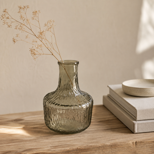 Smokey Brown Decorative Glass Bottle Decorative Bottle Fabfinds