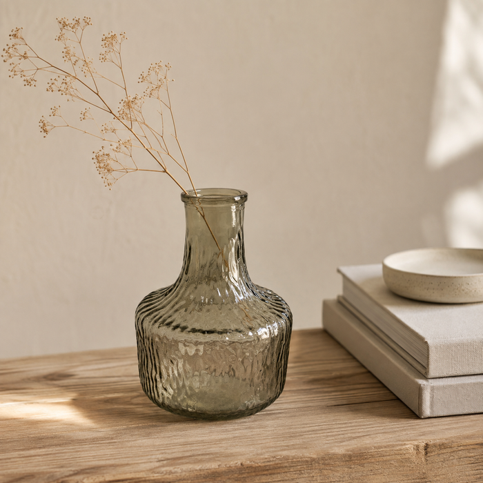 Smokey Brown Decorative Glass Bottle Decorative Bottle Fabfinds