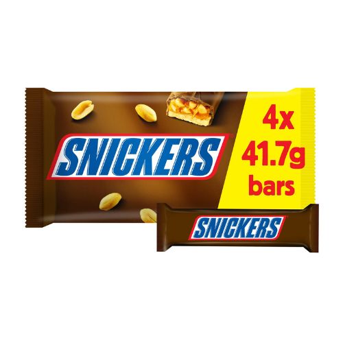 Snickers Chocolate Bars 4 x 41.7g Chocolate snickers   