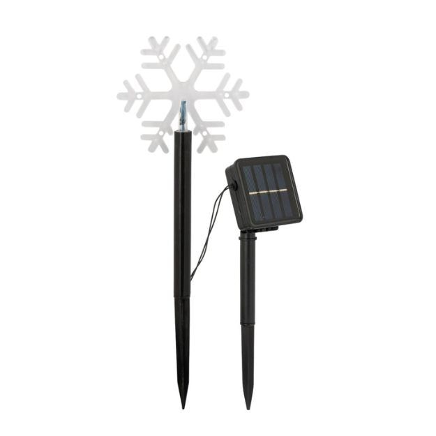 Snow Flake Light Solar Stakes 5 Lights Christmas Indoor & Outdoor Lighting FabFinds   