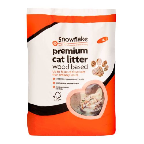 Snowflake Premium Cat Litter Wood Based 5L FabFinds