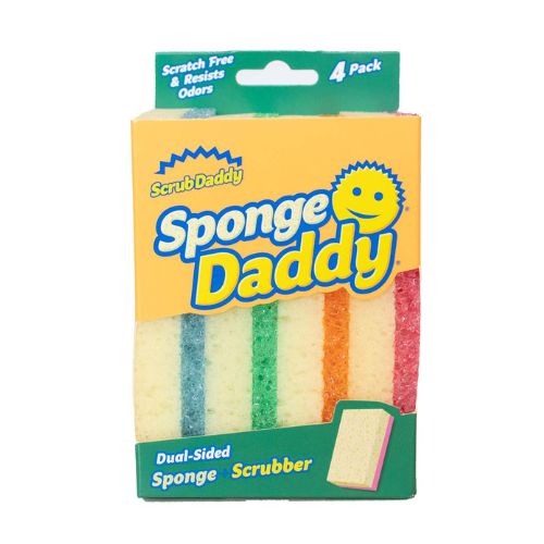Scrub Daddy Dual-Sided Scrubber & Cleaning Sponges 4 Pack Cloths, Sponges & Scourers Scrub Daddy   