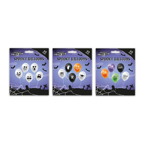 Halloween Spooky Printed Balloons 20 Pack Halloween Decorations Fabfinds   