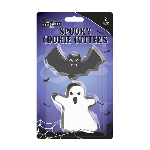 Halloween Cookie Cutter 2 Pack Assorted Designs Halloween Decorations Gem Imports Ghost/Bat  