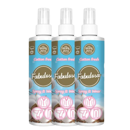 Fabulosa Cotton Fresh Spray & Wear 250ml Assorted Packs Fabulosa Spray & Wear Fabulosa Pack of 3