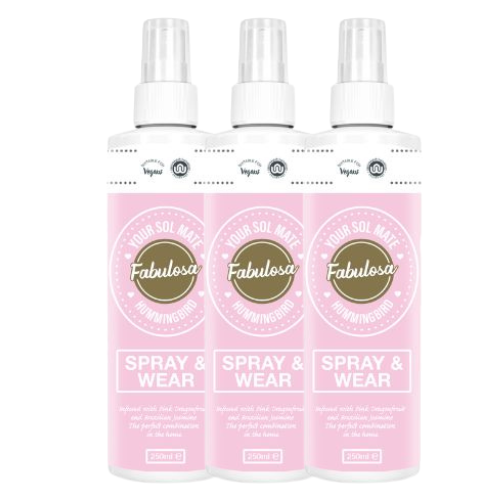 Fabulosa Your Sol Mate Hummingbird Spray & Wear Spray 250ml Assorted Packs Fabulosa Spray & Wear Fabulosa Pack of 3