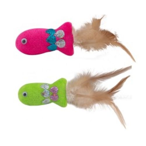 The Pet Hut Squishy Fishes With Catnip Toy Assorted Colours Cat Toys The Pet Hut   