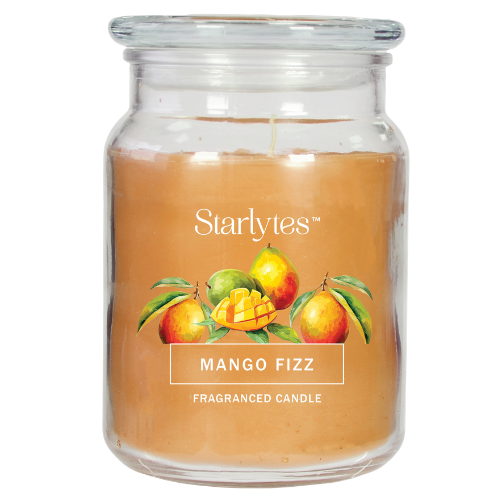 Starlytes Mango Fizz Scented Jar Candle 18oz Candles Starlytes