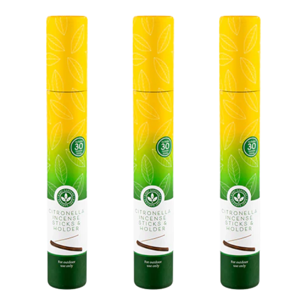 Citronella Incense Sticks & Holder 30 Pk Garden Accessories FabFinds Pack of 3