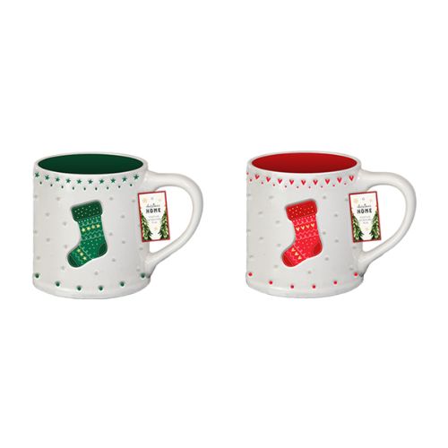 Festive Ceramic Stocking Mug Mugs FabFinds   