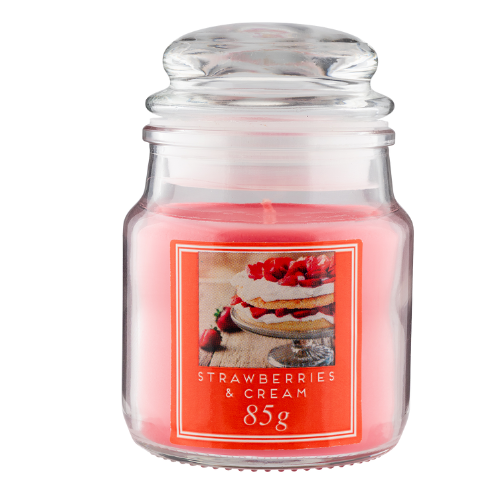 Strawberries and Cream Scented Jar Candle 3oz Candles FabFinds