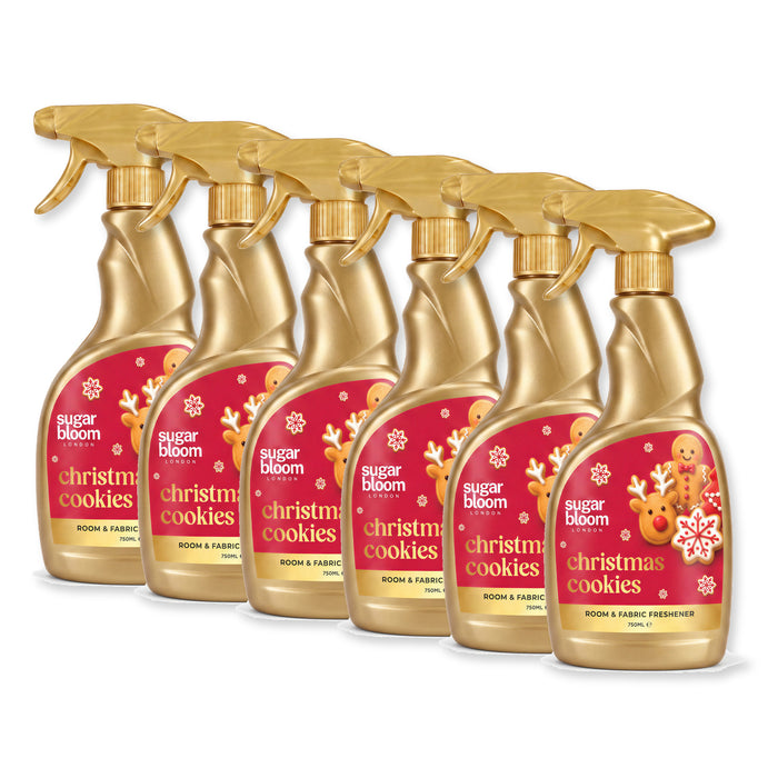 Sugar Bloom Room and Fabric Spray Christmas Cookies 750ml Assorted Packs Home Fragrance Sugar Bloom Pack of 6