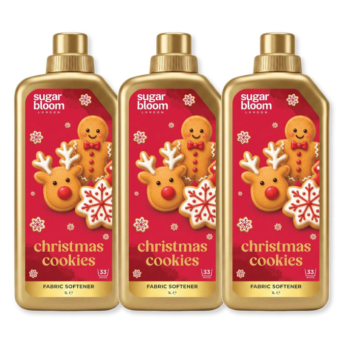 Sugar Bloom Fabric Softener Christmas Cookies 1L Assorted Packs Laundry Sugar Bloom Pack of 3