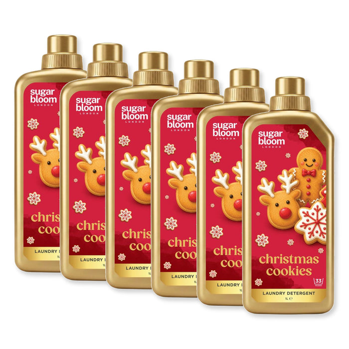 Sugar Bloom Laundry Detergent Christmas Cookies 1L Assorted Packs Laundry Sugar Bloom Pack of 6