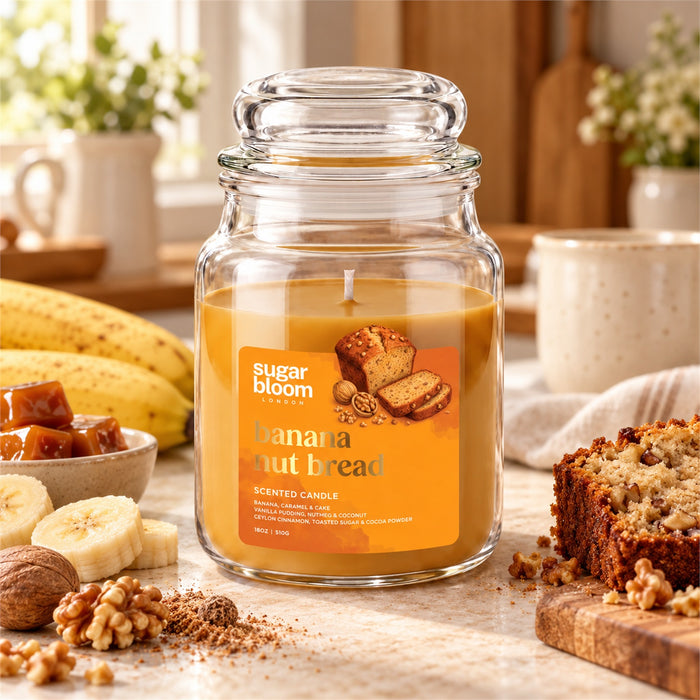 Sugar Bloom London Banana Nut Bread Scented Candle 510g Candles Sugar Bloom