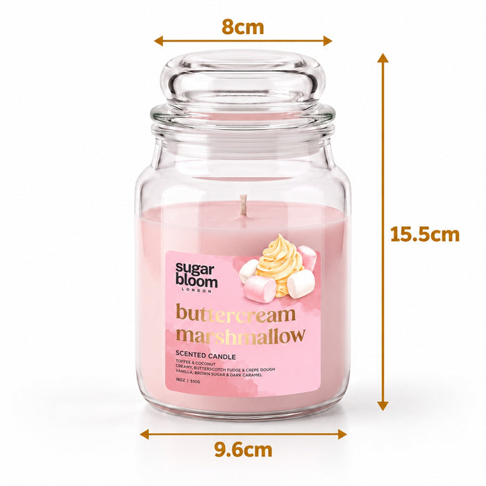Sugar Bloom London Buttercream Marshmallow Scented Candle 510g Candles Sugar Bloom