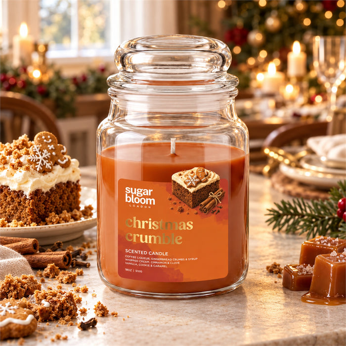Sugar Bloom London Christmas Crumble Scented Candle 510g Candles Sugar Bloom