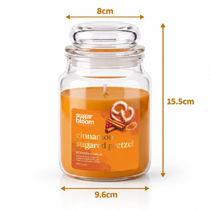 Sugar Bloom London Cinnamon Sugared Pretzel Scented Candle 510g Candles Sugar Bloom