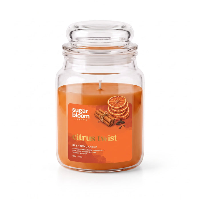 Sugar Bloom London Citrus Twist Scented Candle 510g Candles Sugar Bloom