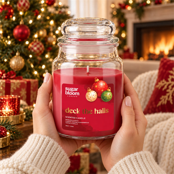 Sugar Bloom London Deck The Halls Scented Candle 510g Candles Sugar Bloom
